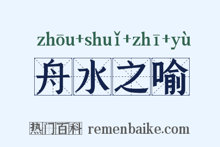 舟水之喻是什么意思的图片